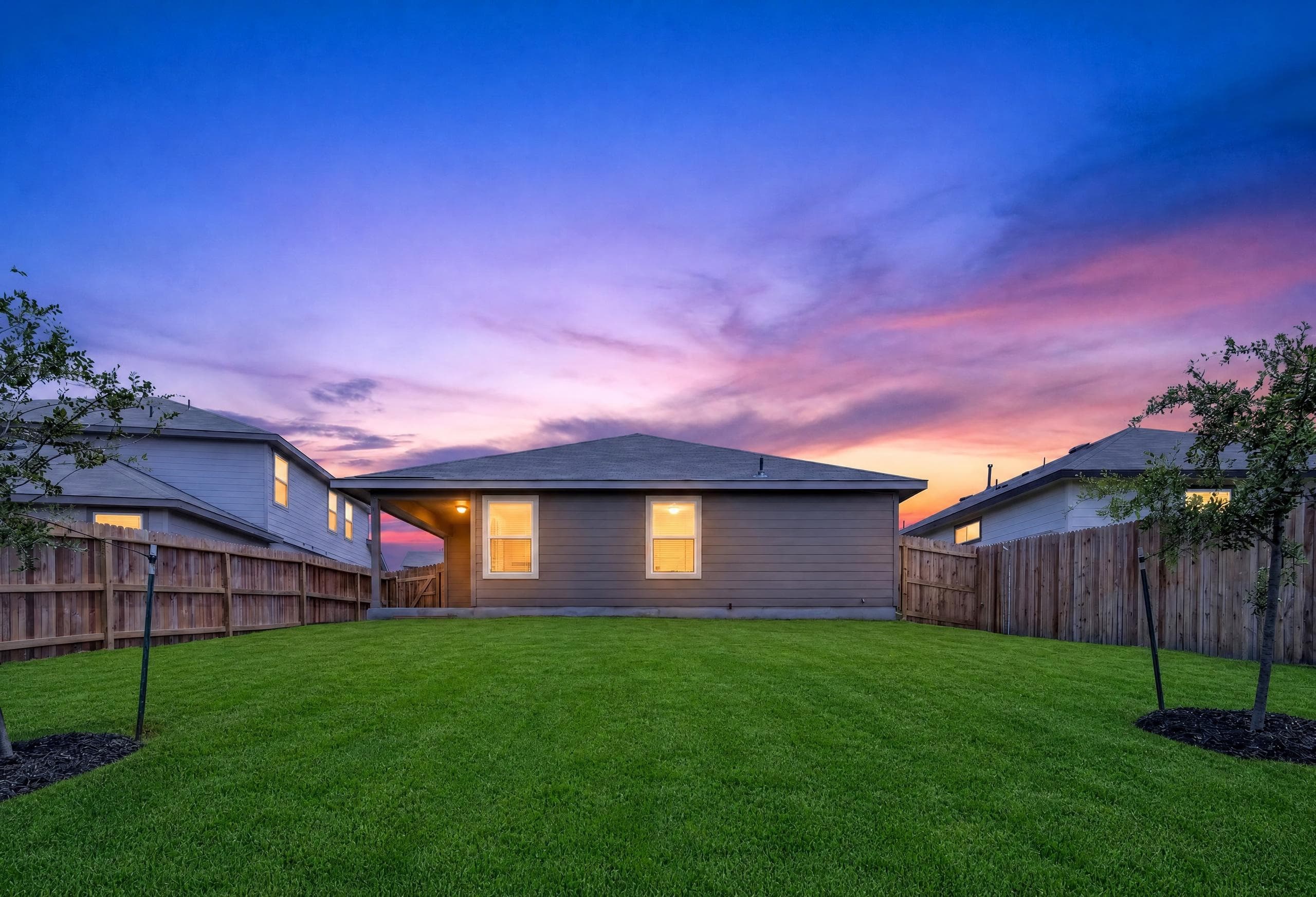 Twilight Backyard