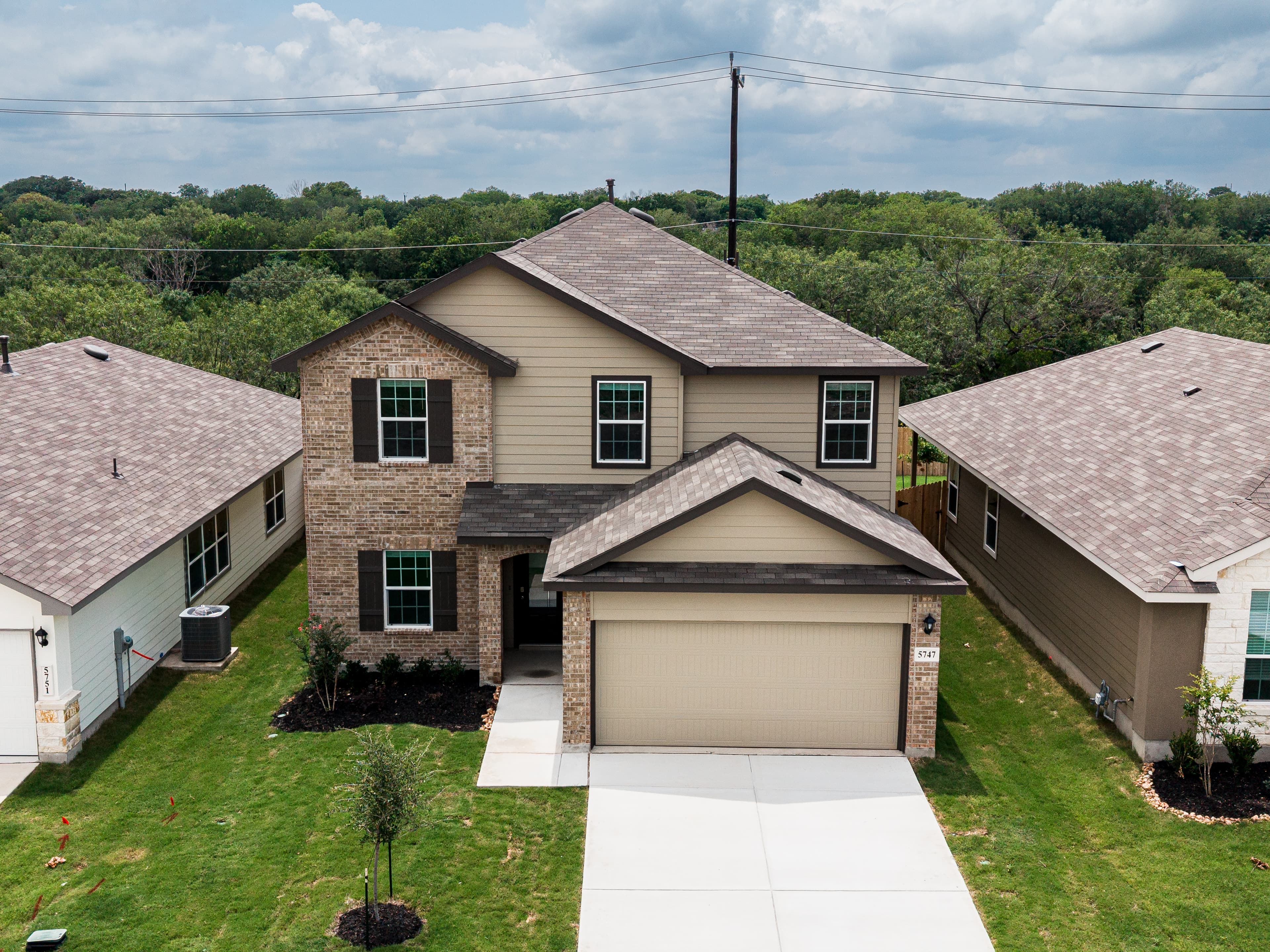 Aerial Front Exterior